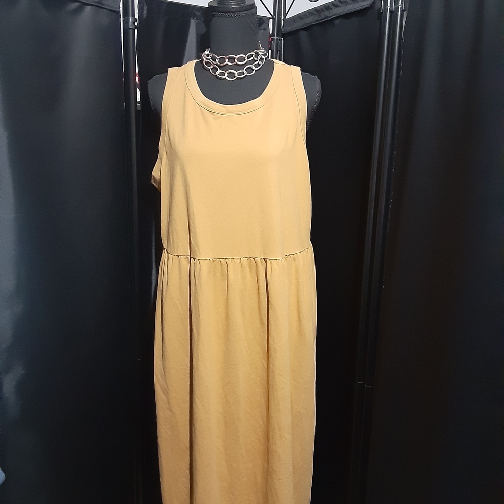 A New Day Maxi Dress Sleeveless With Pockets Women's Size 1X Boho
